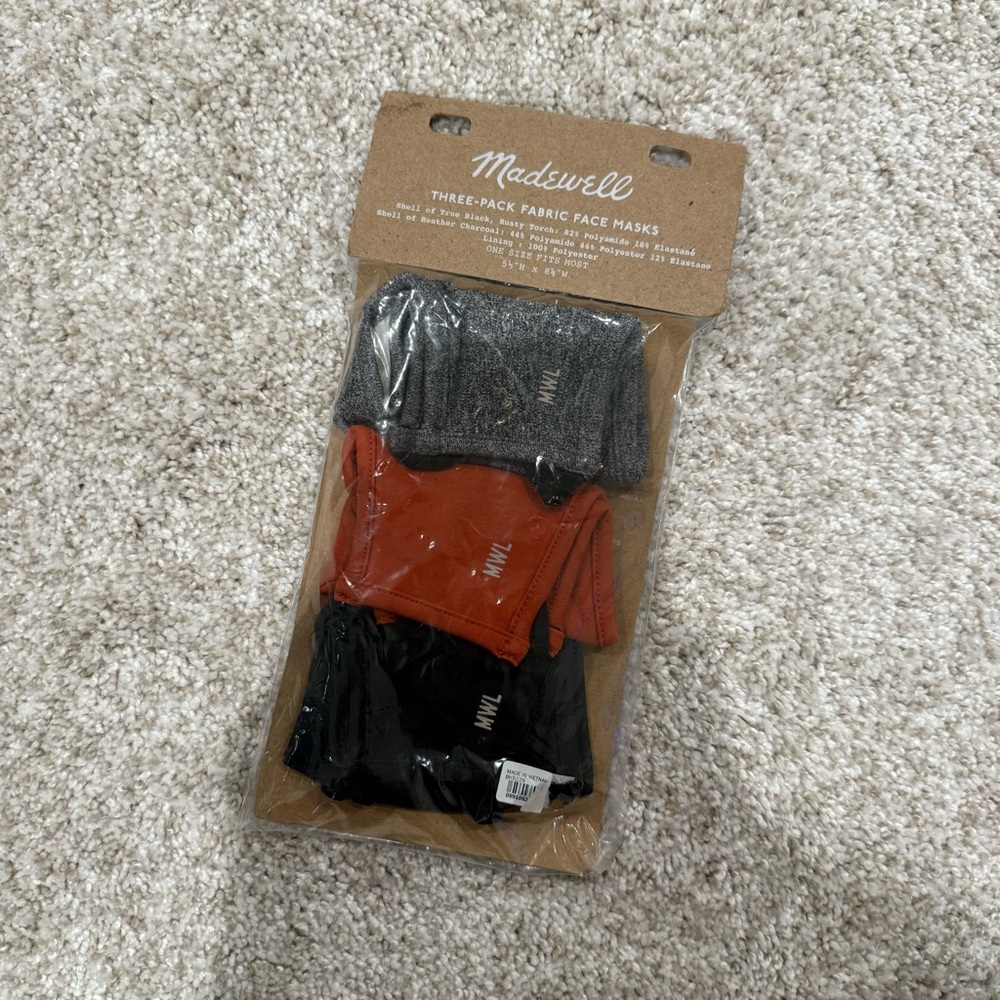 Madewell Three Pack Fabric Face Masks